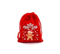 EastDaTing Christmas Red Drawstring Gift Bags | Festive Fabric Pouches for Apples, Candy, Cookies - Holiday Treat Packaging (Red, SD04-9)