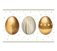Easter 3-Ply Tissue Paper Napkins Decorative Serviettes for Decoupage 33cm x 33cm - 1/4 Folded (Pack of 20) (Golden Easter Eggs)