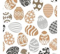 Easter 3-Ply Tissue Paper Napkins Decorative Serviettes for Decoupage 33cm x 33cm - 1/4 Folded (Pack of 20) (Graphic Elegant Easter Eggs)