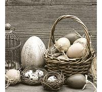 Easter 3-Ply Tissue Paper Napkins Decorative Serviettes for Decoupage 33cm x 33cm (Pack of 20) (Eco Easter Composition)