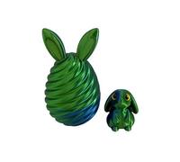 Easter 3D Printed Bunny Eggs Set, Colorful Rabbit Figurine Toys for Kids, Bunny Eggs with Bunnies Inside Easter Basket Stuffers, 3D Printed Animals Gift for Home Desk Decor Fun Easters Surprise