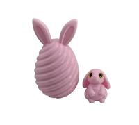 Easter 3D Printed Bunny Eggs Set, Colorful Rabbit Figurine Toys for Kids, Bunny Eggs with Bunnies Inside Easter Basket Stuffers, 3D Printed Animals Gift for Home Desk Decor Fun Easters Surprise