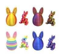 Easter 3D Printed Bunny Eggs Set with Mini Cute Rabbit 3D Printing Egg Bunny Ornaments Mystery Surprise Ornament Easter Basket Essential