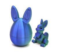 Easter 3D Printed Bunny Eggs Set with Mini Cute Rabbit 3D Printing Egg Bunny Ornaments Mystery Surprise Fidget Toy Easter Basket Essential