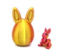 Easter 3D Printed Bunny Eggs Set with Mini Cute Rabbit 3D Printing Egg Bunny Ornaments Mystery Surprise Fidget Toy Easter Basket Essential