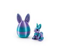 Easter 3D Printed Bunny Eggs with Mini Cute Bunny Inside Surprise Egg 3D Printed Animals Colorful Rabbit Basket Stuffers for Easter Spring Party Favors Holiday Decor Gifts