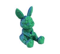Easter 3D Printed Bunny Figurine With Decorative Egg - Festive Novelty Funny Toy for Holiday Celebration and Home Decoration (D, One Size)