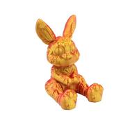 Easter 3D Printed Bunny Figurine With Decorative Egg - Festive Novelty Funny Toy for Holiday Celebration and Home Decoration (B, One Size)