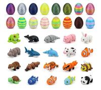 Easter 3D Printed Mystery Pet Blind Box Eggs - 18 Collectible Mini Animals for Kids