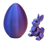 Easter 3D Printing Mystery Bunny Egg Fidget Toy, Bunny Eggs with Bunnies Easter Basket Stuffers, Surprise Egg Party Favors with Bunny Inside, Holiday Decor Present (E)