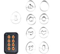 Easter - 9 Pieces Stainless Steel for the Oven - Premium Cookie Mould, for Beginner Pastry Makers, DIY Meetings
