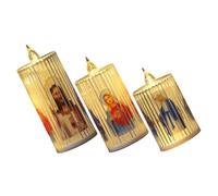Easter and Christmas Led Candle Lamps 3 Pack Acrylic Electronic Candles for Religious Service and Decor