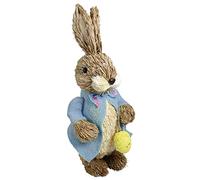 Easter Art Deco Bunny Decoration Room Ornament - Boy Bunny with Egg Blue