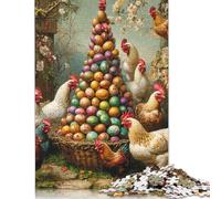 Easter Art Rooster 1000 Piece Puzzles For Adults Creative Rectangular Puzzle Paper Puzzle Puzzle Jigsaw for Friends Family 1000pcs (38x26cm)