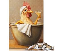 Easter Art Rooster Puzzle Challenging And Brainteasing 100 Percent Recycled Cardboard Jigsaw Puzzle for Adults Teen Birthday Present 1000pcs (75x50cm)