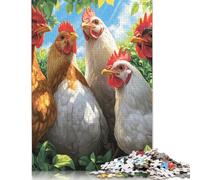Easter Art Rooster Puzzle Customizable Pictures 100% Recycled Cardboard Jigsaw Puzzle for Kids And Adults Age 12 Years Up Unique Gift 1000pcs (75x50cm)