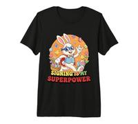 Easter ASL Signing My Superpower Spring Sign Language Premium T-Shirt