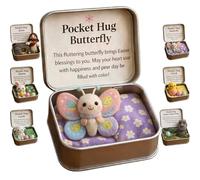 Easter Bag Hug Box, Easter Jesus Rabbit Bag Hug with Card and Box, Inspirational Gift for Coworkers and Girlfriends, Easter Basket Fillers, butterfly, murders