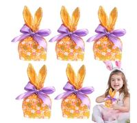 Easter Bags, Easter Bags for Kids - Bunny Ears Candy Treat Bags,5x Reusable Gift Bags with, Party Favors, Easter Decorations Packaging Supplies