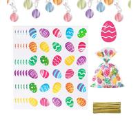 Easter Bags for Candy, 40x30cm Funny Wrapped | Large Easter Treat Bags Set - for Cookie Goodie Toy Snacks Egg Kids Adults Party Favors Birthday Spring Holiday