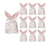 Easter Bags for Treats - 10 Pieces Candy with Drawstring | Easter Party Favor Bags with Rabbit Ears - for Party Holiday Birthday Wedding Family Reunion