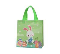 Easter Bags Large Easter Non-woven Tote Bags with Handle,Waterproof Reusable Tote Shopping Bag for Sweets, Egg Gift Treat Bag for Gifts Wrapping, Kids Party Supplies