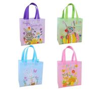 Easter Bags Set of 4 Celebration Bags Non-Woven Texture Supplies for Carrying Eggs and Snacks Wedding Celebration