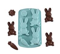 Easter Baking Molds | 3D Bunny Craft-Making Tool,Bunny Candle Molds,for Cupcake Fudge Candy Jelly Pastry Ice Soap Cake Decoration