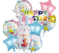 Easter Balloons Decoration 10PCS Easter Bunny Rabbit Helium Balloon For Children Easter Party Balloons Birthday Party Rabbit Theme Party Decorations Baby Shower Supplies