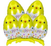 Easter Balloons, Happy Easter Chick Balloon Easter Chicken Foil Mylar Balloons for Easter Party Spring Summer Theme Decoration