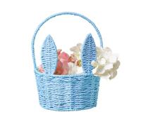 Easter Basket Bunny | Hand Woven Picnic Egg Gathering Basket | Natural Classic Aesthetic Decor for Living Room Patio Picnic Candy Party Home Holiday