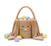 Easter Basket,Easter Baskets for Kids,Fluffy Easters Egg Hunt Bag with Long Plush Ear Cute Rabbit Tote Bags Large Capacity Decorative Rabbits Storage Bag for Newborn Baby Birthday Party