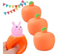Easter Basket Essentials, 2026 New Pop Up Carrot Bunny Toy, Handmade Easter Rabbit, Squishes Carrot Squishy Funny Novelty Toy, Pop Up Toy for Easter Basket Stuffers, Party Favors (Pink*3)