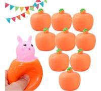 Easter Basket Essentials, 2026 New Pop Up Carrot Bunny Toy, Handmade Easter Rabbit, Squishes Carrot Squishy Funny Novelty Toy, Pop Up Toy for Easter Basket Stuffers, Party Favors (Pink*9)