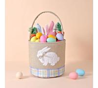 Easter Basket Essentials Gift Baskets Empty for Kids Toddler Baby Girls Boys Easter Egg Basket Toy Bunny Storage Baskets Blue Easter Bucket Organizer for Stuffers