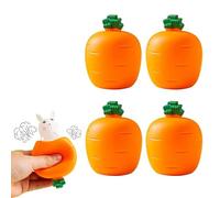 Easter Basket Essentials New Easter Carrot Rabbit Squeeze Toy Easters Carrot Rabbit for Easter Basket Stuffers (White,4PCS)