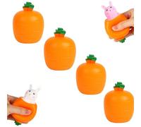 Easter Basket Essentials, Pop Up Carrot Bunny,Squishes Carrot Rabbit Funny Novelty,Squishes Carrot Rabbit(4pc)