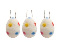 Easter Basket Filler and Decorative 3 Piece Felt Egg Pendant for Home and Party Hanging Decoration