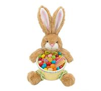 Easter Basket for Kids - Cute Bunny Egg Storage, Spring Themed Chocolate Candy Holder, Lightweight Woven Basket | Fun Snack Organizer for Home Party Family Gathering Food Treats Chocolate Cookie
