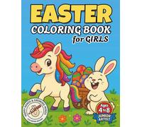 Easter Basket Stuffer | Easter Coloring Book for GIRLS ages 4 to 8: Bold and Easy Easter illustrations for Coloring, Controlled Scribbling and ... COLORING BOOK : HAPPY HANDS & GROWING MINDS)