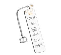 Easter Basket Stuffers Cute Bookmarks Silly Goose Book Marks for Reading Women Teen Back to School Supplies for Teachers Students Gag Gifts for Book Lovers Gifts Book Accessories Book Marker Bookish