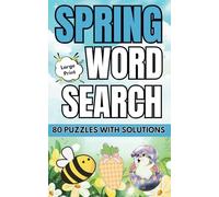 Easter Basket Stuffers : Spring Word Search Large Print: A Funny Holiday Pocket Spring Activity Puzzle Book for Kids, Teens and Adults