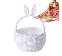 Easter Basket with Bunny Ears,Picnic Flower Basket with Ear | Creative Handle, Home Decoration Storage Baskets for Girls Kids Easter, Flower Arrangement