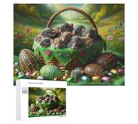 Easter Basket with Cute Rats Jigsaw Puzzle for Adults, 500 PCS