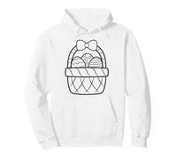 Easter basket with Easter egg to color for children Pullover Hoodie