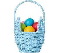 Easter Basket with Handle for Kids Easter Bunny Themed Organiser for Toys, Eggs, Fruits & Beach Gear, Cute Decorative Bin for Boys and Girls