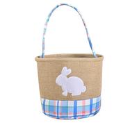 Easter Basket With Handle - Large Capacity Candy Tote Organizer Bag | Dependable Decorated With Embroidered Bunny, Easter Supplies Storage Baskets For Eggs, Or Toys