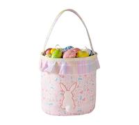 Easter Basket,with Pom-Pom Tail Bunny Bag - Rabbit Egg Basket Holiday Decor | for Candy Chocolate Toys Snacks Stuffers Party Birthday Boys Girls