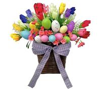 Easter Baskets - 35cm Easter Door Decorations | Egg Decor Doorplate | Flower Artificial Egg Spring Decor | For Indoor Home Room Dormitory Window Porch Holiday Party Vacation Photo Spring Hanging