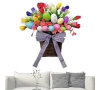 Easter Baskets On The Front Door - And Artificial Eggs Spring Home Decoration | Easter Decoration For Door Indoor Home Room Dorm Window Holiday Party Holiday Photo